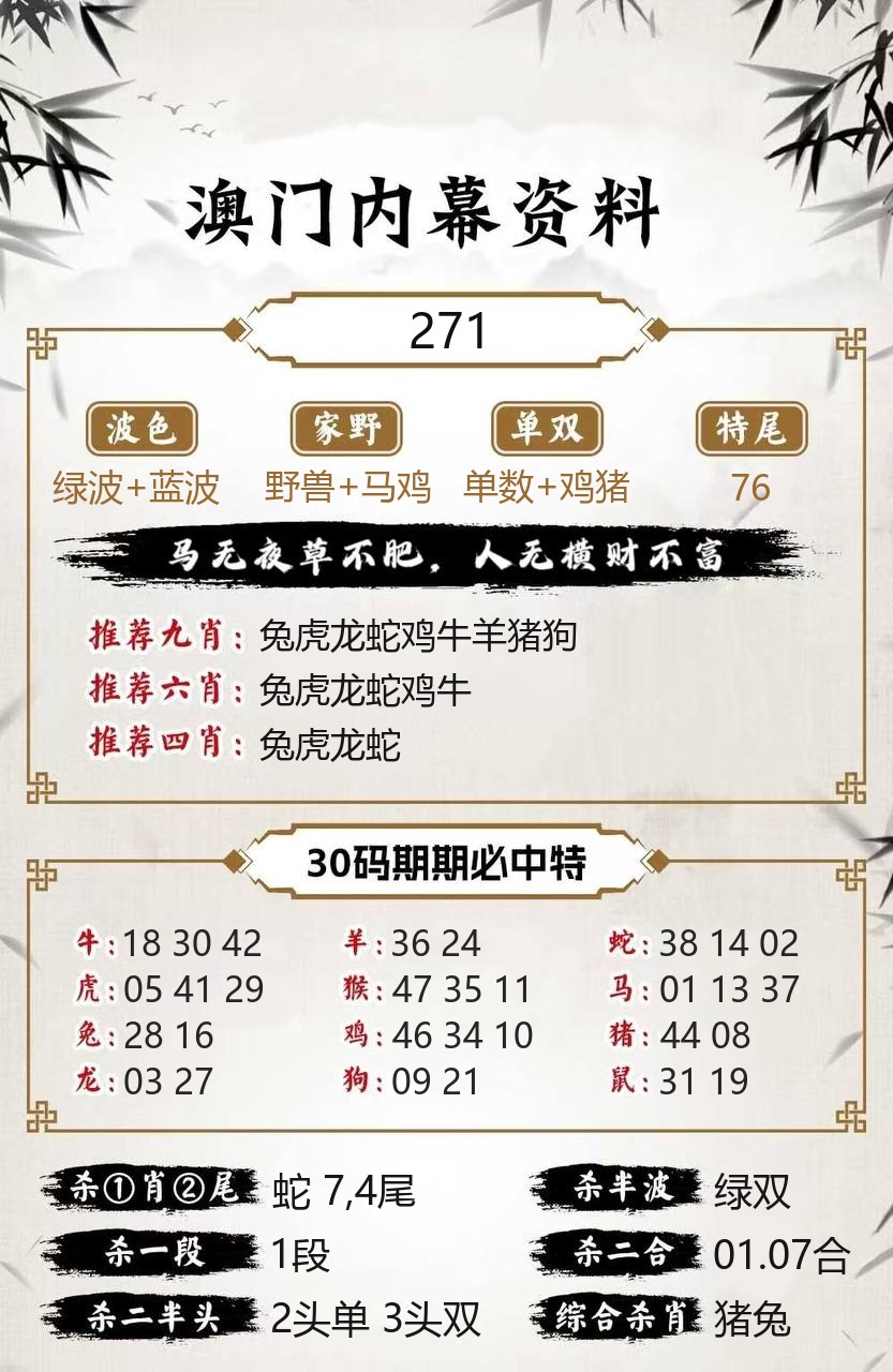 澳门下半场内幕资料模板